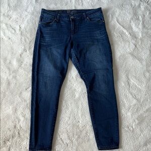 Kut from the Kloth Dakota Ankle Skinny Jeans - Deep Indigo Size 10
